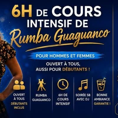 6h de cours intensif de Rumba Guaguancó avec Giuliana pour hommes et femmes (4x1,5h)