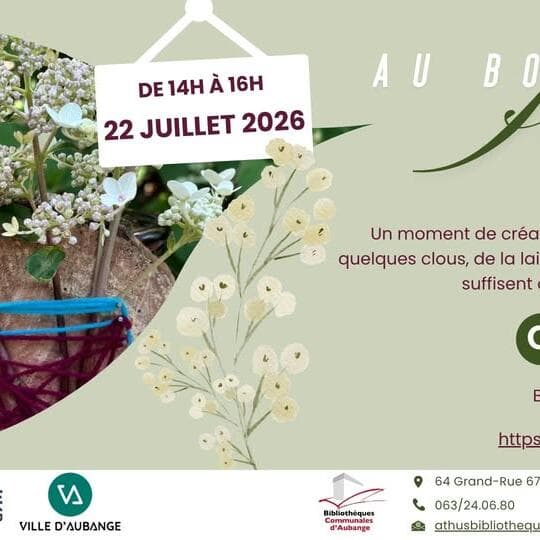 Atelier créatif estival de juillet à la bibliothèque d'Athus – Au bout du fil
