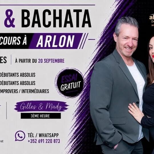 Salsa et bachata à Arlon, pour débutants et intermédiaires