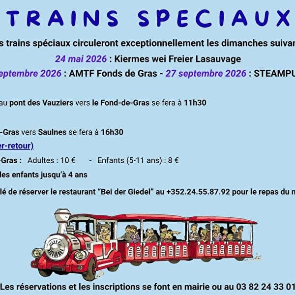 Trains de la mine - Événements spéciaux